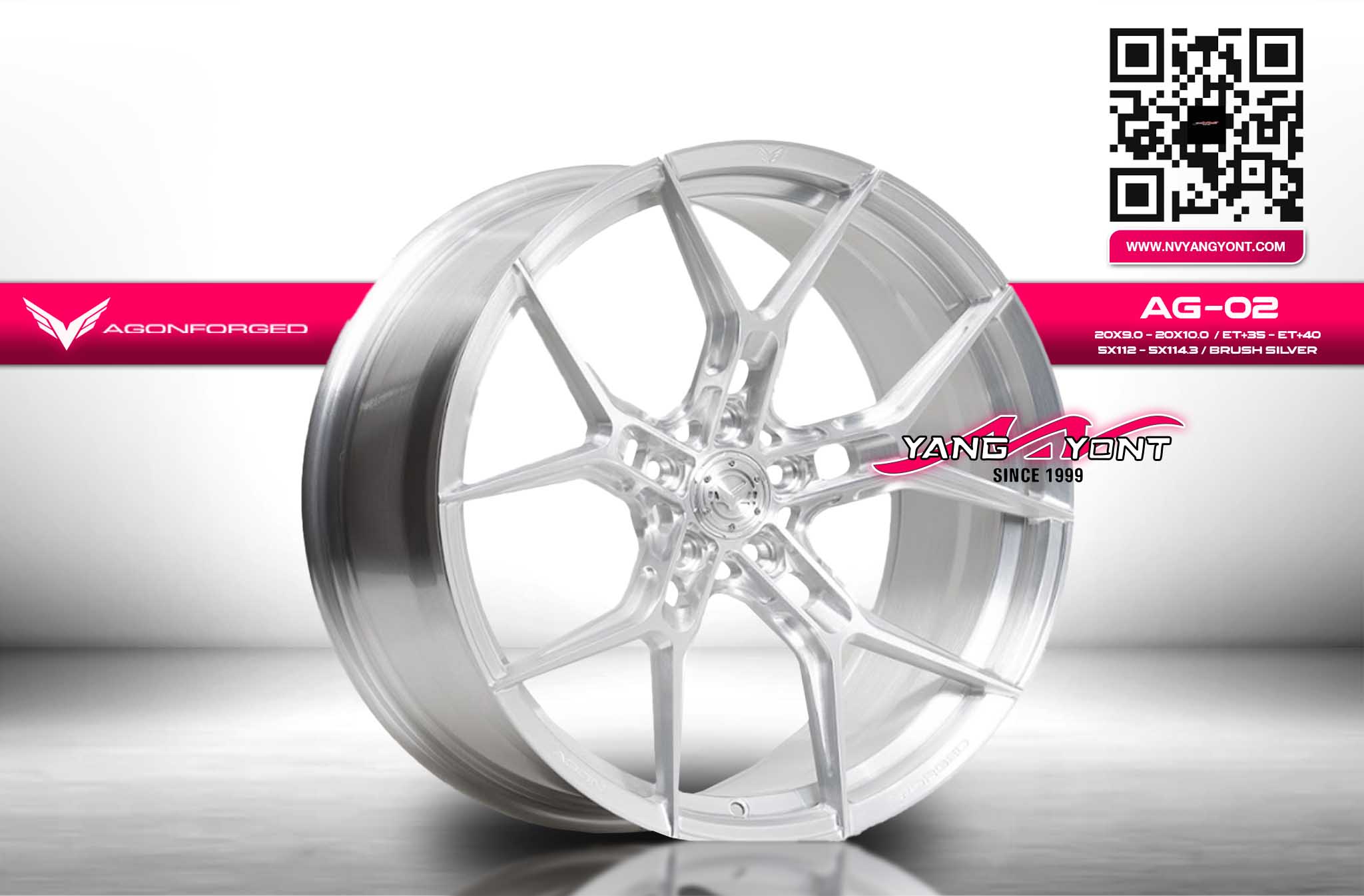 AG02 | สี BRUSH SILVER (F/R)